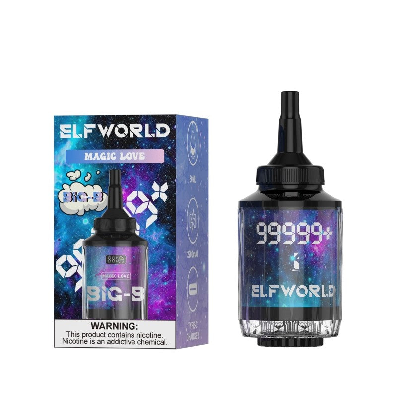 ELFWORLD Shisha Hookah 100000 Puffs Disposable Vape
