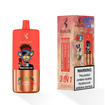 Bang DE 80000 Puffs 3in1  Flavors Disposable Vape